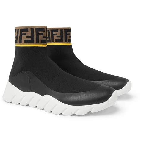 fendi tennis shoes on sale|fendi knit high top sneakers.